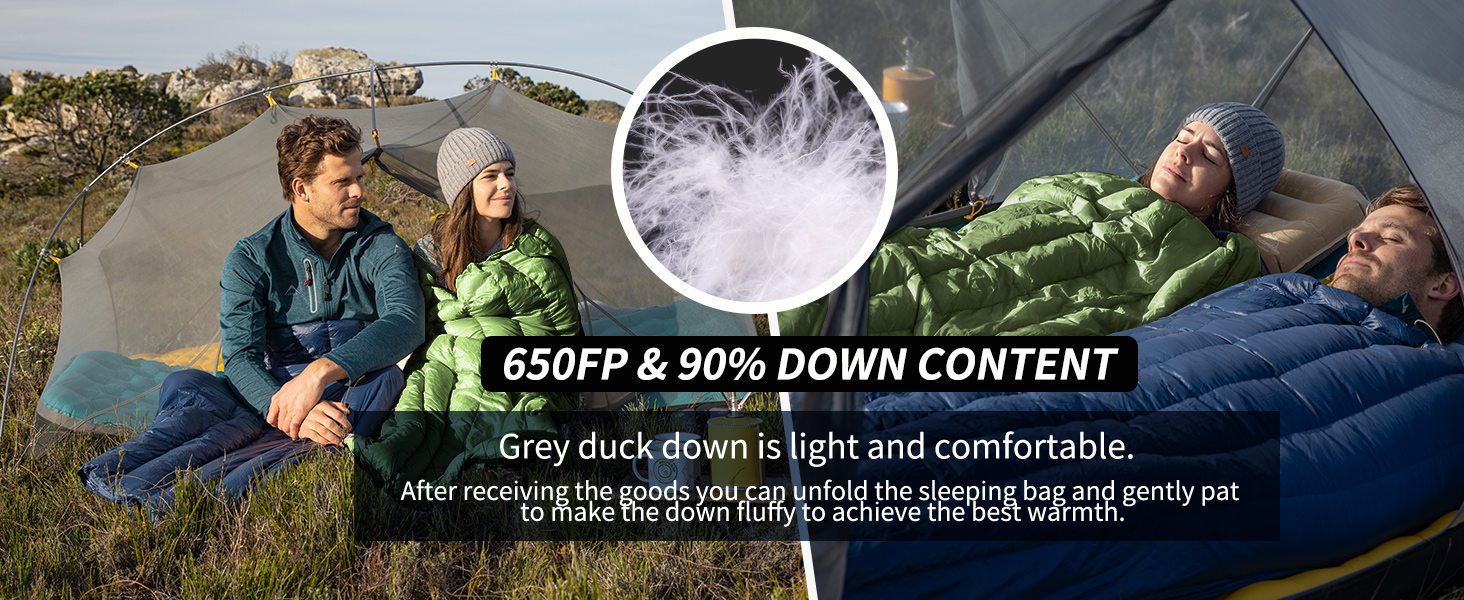 Down sleeping bag