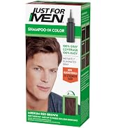 JUST FOR MEN Shampoo-In Color, Hair Color, Medium Red Brown H-37 (1 Pack) | Shampoo-in Color medi...