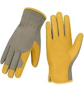 KKOYING Gardening Gloves, Garden Gloves for Women and Men, Thorn Proof Durable Leather Work Garde...