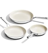 KITEXPERT Non Stick Frying Pans Set, Beige Titanium Ceramic Pan, Nonstick Skillet Stainless Steel...