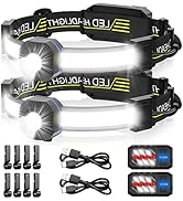 Spriak LED Headlamp, 1000lumens 230° Widebeam Headlight, USB Rechargeable HeadLamp with Red Taill...