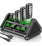 OIVO Rechargeable Battery for XboxOne/Xbox Series X|S, 4 x 4880mWh Xbox Batteries, Xbx Series Bat...