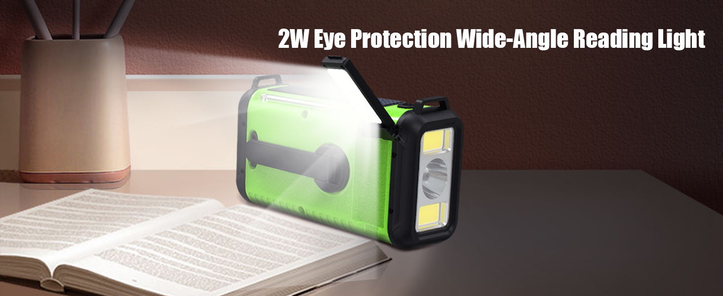 crank radio solar charging with flashlight and power bank