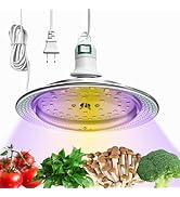 Ehaijia LED Growing Lights for Mushroom Kit, 360°Mushroom Grow Hanging Light with Dual Spectrum, ...