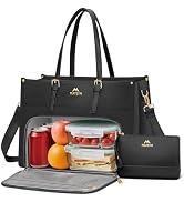 MATEIN Work Tote Bag with Lunch Compartment, Water Resistant 15.6 inch Laptop Handbag with Clutch...