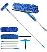 Lemosyu Professional 67" Window Squeegee, 3-in-1 Rotatable Squeegee for Window Cleaning with Exte...