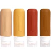 Meartchy 4 Pack Travel Bottles for Toiletries, 3oz Leak Proof Silicone Travel Size Toiletries Bot...