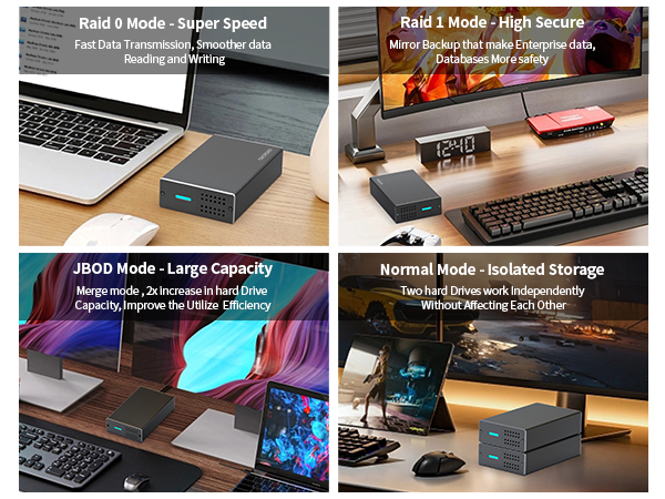dual bay 2.5 raid enclosure