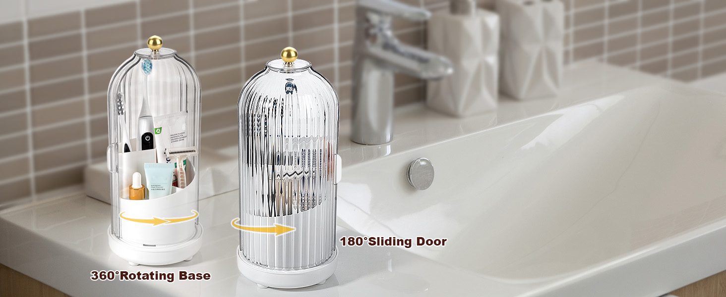 Rotating Bathroom Counter Organizer