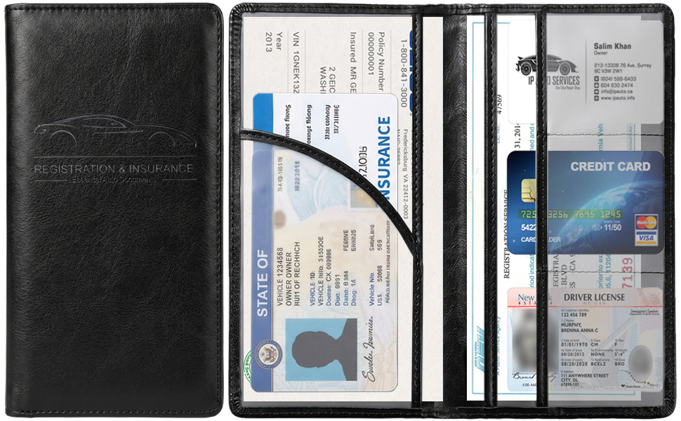 car registration and insurance holder