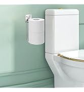 Tokokimo Toilet Paper Storage, Wall Mount Toilet Paper Holder Self Adhesive for 2 Roll Tissue, Ov...