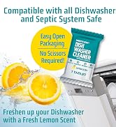 Dishwasher Cleaner And Deodorizer 24 Pack - 1 Year Supply Deep Clean Dishwasher Cleaner Tablets, ...