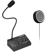 LiwCho Window Intercom,Dual-Way Window Speaker System for Business,Bank,Office,Hospital,Counter,S...
