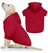 Dog Sweaters for Medium Dogs Dog Hoodie Pet Sweater Solid Soft Brushed Fleece Pet Clothes Hoodie ...