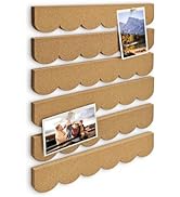 Umtiti 6 Pack 14.5 x 2 inch Frameless Cork Bulletin Strips with 40 Push Pins, Self-Adhesive for C...