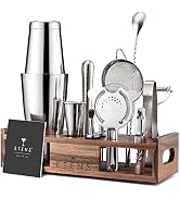 Etens Mixology Bartender Kit | Boston Cocktail Shaker Set with Stand, Bar Tool Set with Organizer...
