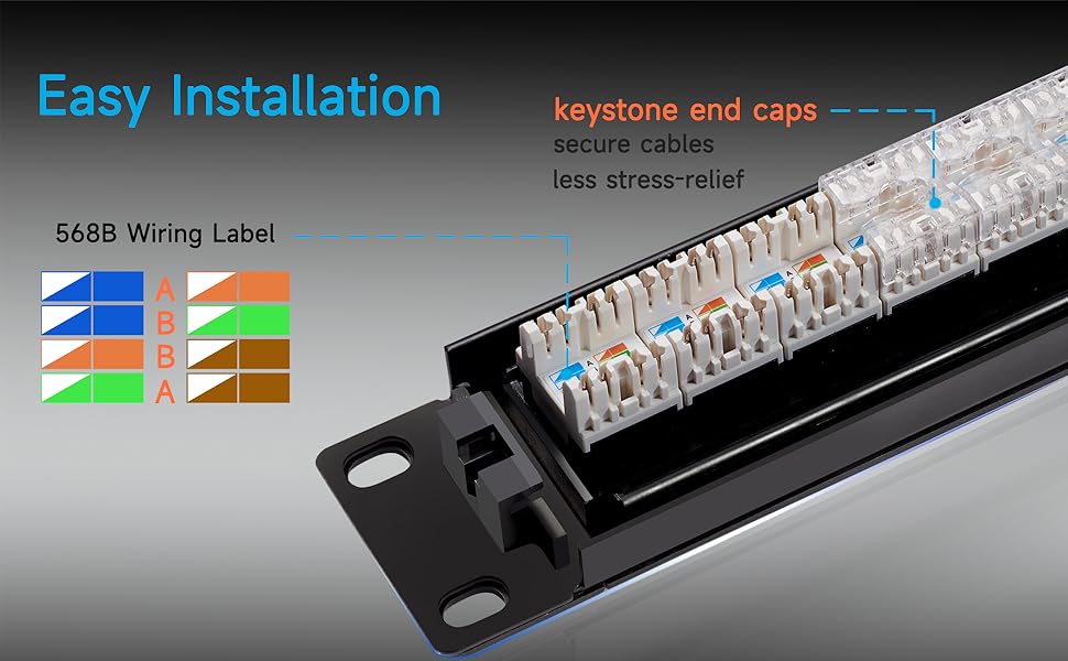 cat6 patch panel 24 port