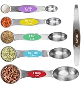 SUNRAYNEST Magnetic Measuring Spoons Set, Stainless Steel with Stackable Design, Precision Magnet...