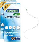 Dental Floss for Braces, Ultimate Floss Pre-Cut Strands,60 Count, Pack of 2
