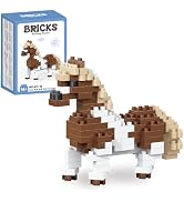 QISHOUTING Horse Mini Building Toy for Kids, Farm Animals Mini Stallion Building Blocks & Learnin...