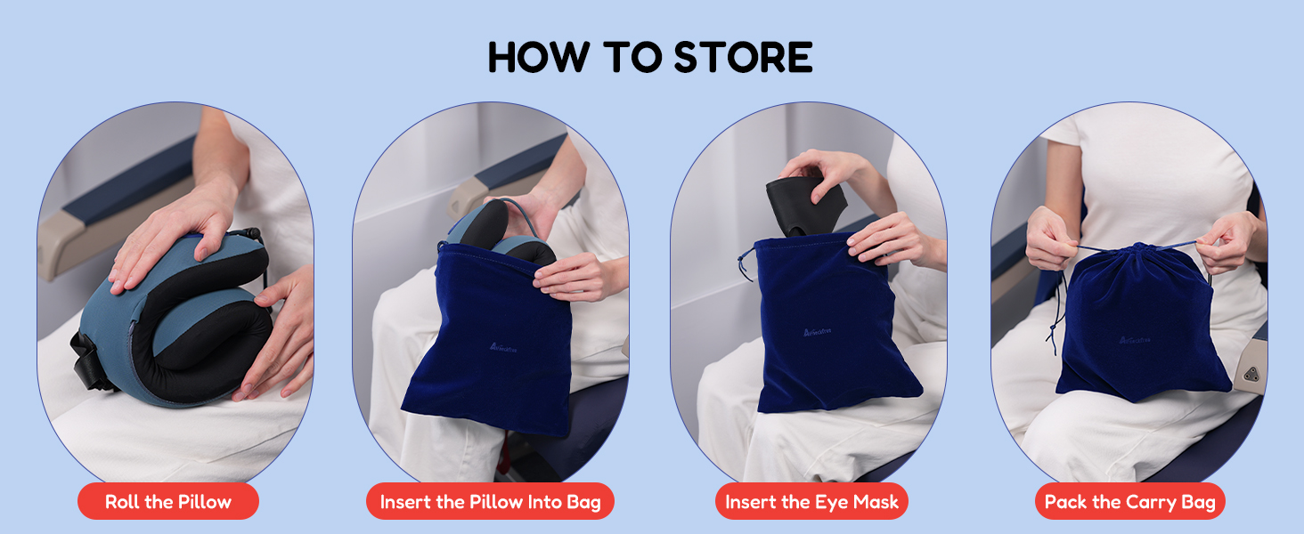 travel pillow with carry bag
