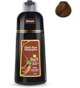 BELEZALIB Brown Hair Color Shampoo for Gary Hair, Hair Dye Shampoo for Women & Men 3 in 1-100% Gr...