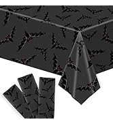 XtraLarge, Black Bats Halloween Table Cloth - 54x108 Inch, Pack of 3 | Halloween Table Cover for ...