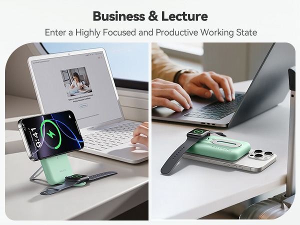 Haloun Magnetic Power Bank green -5-2m