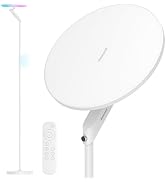 Honeywell Premium 2-in-1 Floor Lamp, 3000LM Full-Spectrum Torchiere & Reading Light with RGB Ambi...