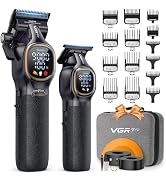 VGRPRO Professional Hair Clippers for Men, Professional Barber Clippers and Trimmer Set, Cordless...