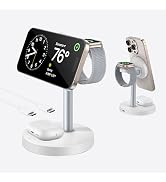 3 in 1 Wireless Charging Station for Multiple Devices, 15W Fast Magnetic Wireless Charger Stand w...