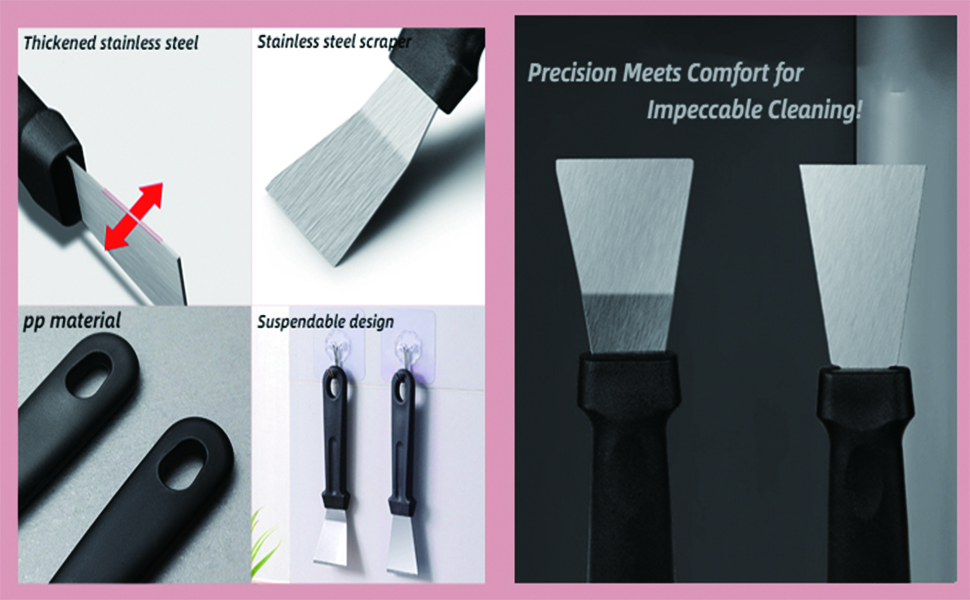Wire Brush Set Heavy Duty Metal Curved Scraper Set