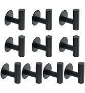 Alise 10 Pcs Self-Adhesive Utility Hooks Coat Hook Single Towel Clothes Hooks for Bathroom Kitche...