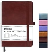 LEAGIM 192 Pages Blank Notebook Journal (Burgundy)
