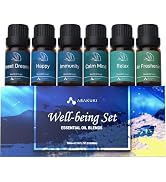 ASAKUKI Essential Oils, Essential Oil Set for Diffusers for Home, Well-Being Kit- Calm Mind, Swee...