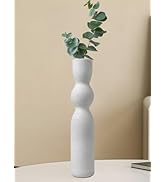 Tall Skinny Vase 15 Inch Thin Vases, Handmade Ceramic Flower Vase Modern Minimalist Style for Liv...