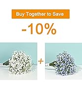Yastouay 12 PCS White Babys Breath Artificial Flowers & 12 PCS Blue Babys Breath Artificial Flowers