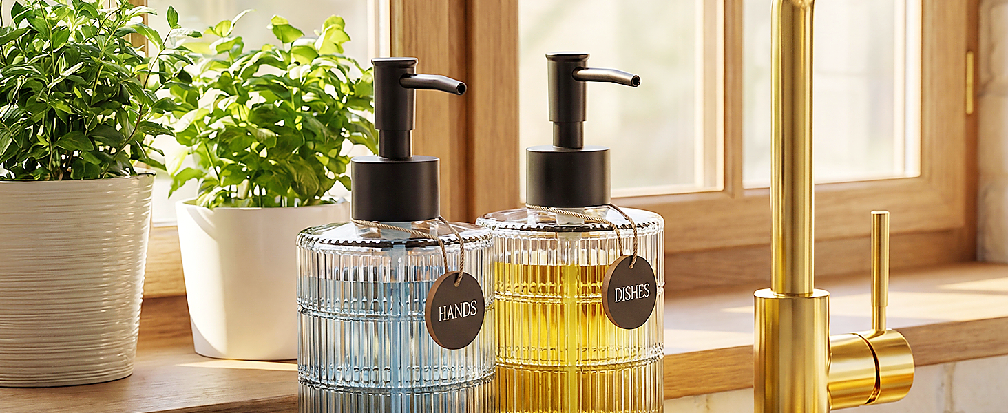 hand and dish soap dispenser set