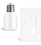 Greencycle Remote Control Light Bulb Socket,Max 500W LED,Wireless Wall Light Switch for Pull Chai...