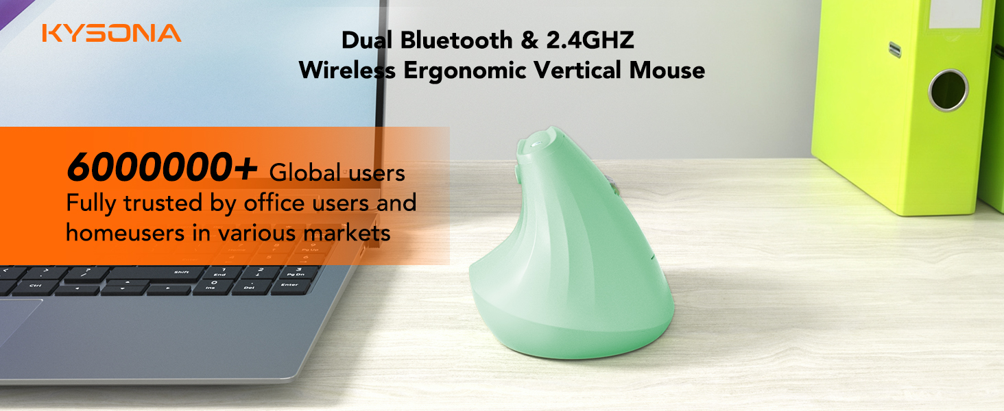 Wireless Bluetooth ergonomic mouse