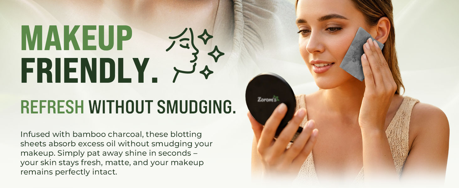 Zoroms blotting paper makeup friendly