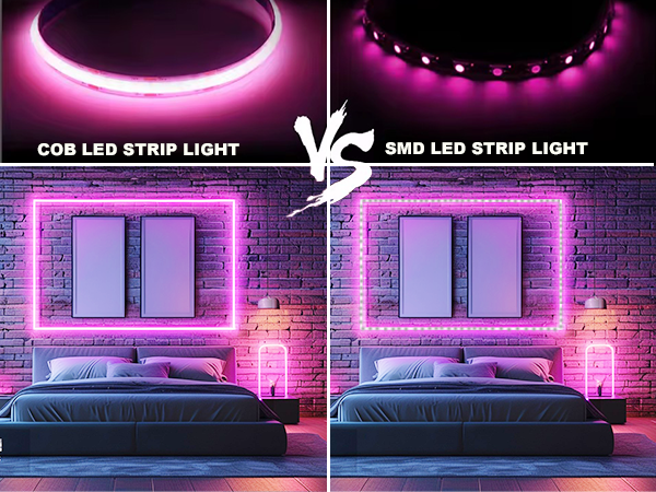 pink LED strip lights USB