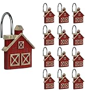 Sunlit Farmhouse Barn Christmas Shower Curtain Hooks, Rustic Red House Decorative Shower Curtain ...