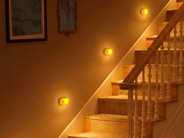 portable Amber night light with motion sensor