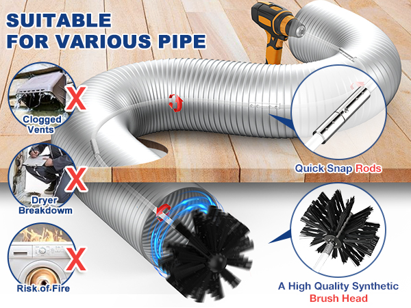 PetOde dryer vent cleaner brush 30ft
