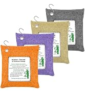 Bamboo Charcoal Bags Odor Absorber 4 Pack×500g Bamboo Charcoal Air Purifying Bags, for Car Air Fr...