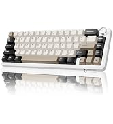 ATTACK SHARK X66 Wireless Mechanical Gaming Keyboard with Knob,Tri Mode USB-C/BT5.0/2.4G Gasket M...