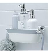SlipX Solutions Patented Power-Lock Shower Organizer Caddy w/ Suction Cups | Rust Free Shelf | Ba...