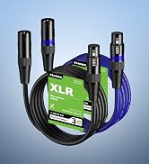 Aokeo XLR Cables 3FT 2 Pack, XLR Male to Female Microphone Cable for Speaker and Audio Setups,All...