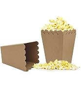 AimtoHome Kraft Paper Popcorn Boxes Mini Paper Popcorn Box Cardboard Popcorn Container for Party,...